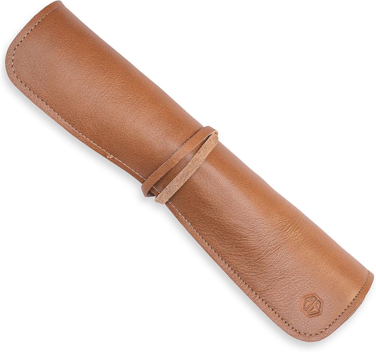 Leren Messentas - Bufferleer - 7 Vakken - 40x38cm - Voor Keukenmessen