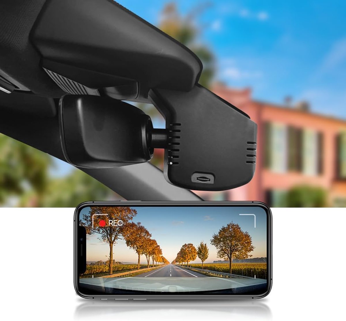 Dashcam 4K Geschikt voor Volkswagen Tiguan MK3 2024-2026 (6766 Zwart), OEM Auto Camera, 2160P UHD Video Wifi, Parkeermonitor, G-Sensor, Loop Opname, WDR Dash Cam Car, Plug&Play, 64GB Kaart