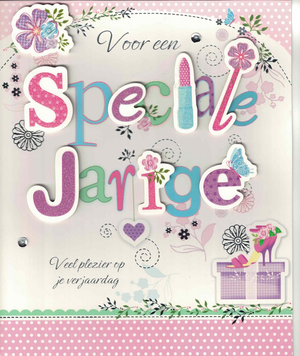 Grote wenskaart - wenskaart - verjaardag - van harte - voor een speciale jarige - van harte gefeliciteerd