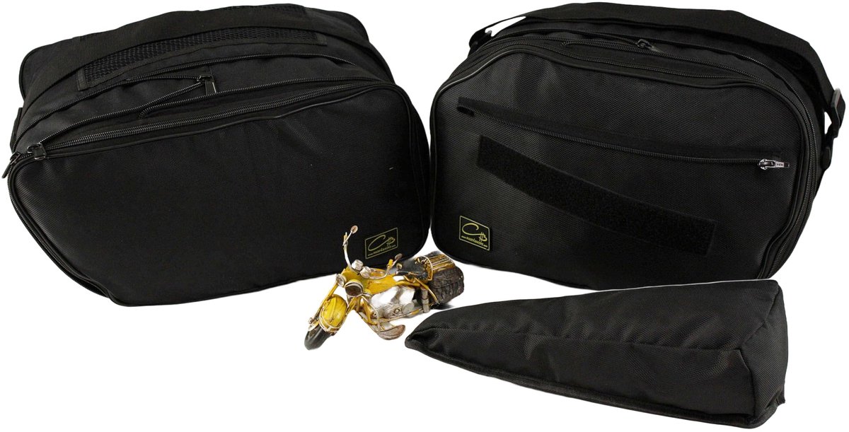 SnelShoppen - Koffer-binnentassen voor BMW R1300GS R 1300 GS vanaf 2023- (KA1) met Vario Koffer, Waterdicht, Duurzaam, Zwart, Ideaal voor Motorrijders