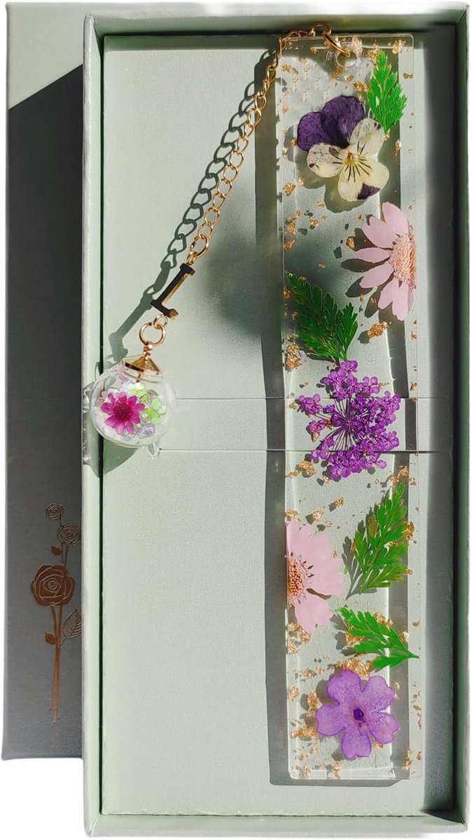 bladwijzer met geperste bloemen, leesaccessoires voor boeken, cadeau