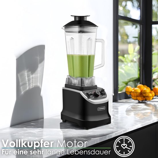 Krachtige Keukenmixer - Multifunctionele Blender - Gezonde Smoothies Maken - 1500 Watt Motor - 2 Liter Kan - Zwart — afbeelding 5