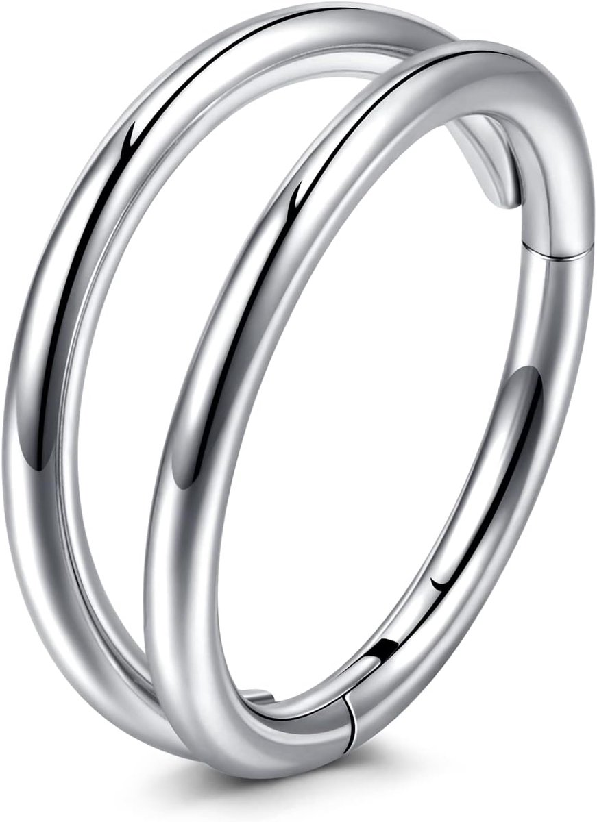 20G 18G 16G Neusring 316L Chirurgisch Staal Scharnierende Clicker