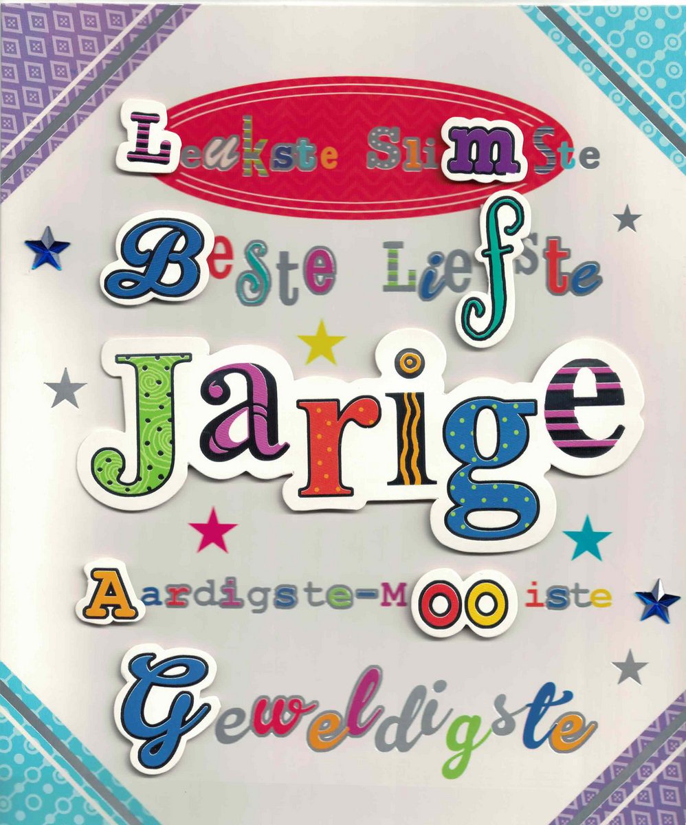 Grote wenskaart - wenskaart - verjaardagskaart - van harte gefeliciteerd - van harte - verjaardag