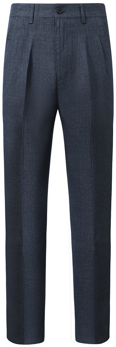 ALLTHEMEN Heren Hoge Taille Rechte Pantalon - Kreukvrij - 36