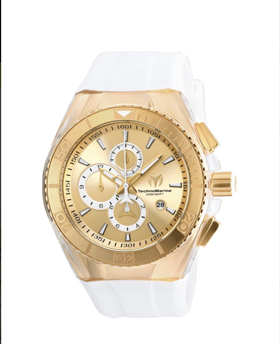 Technomarine Star TM-113006 - Horloge - Siliconen - Wit - 45 mm