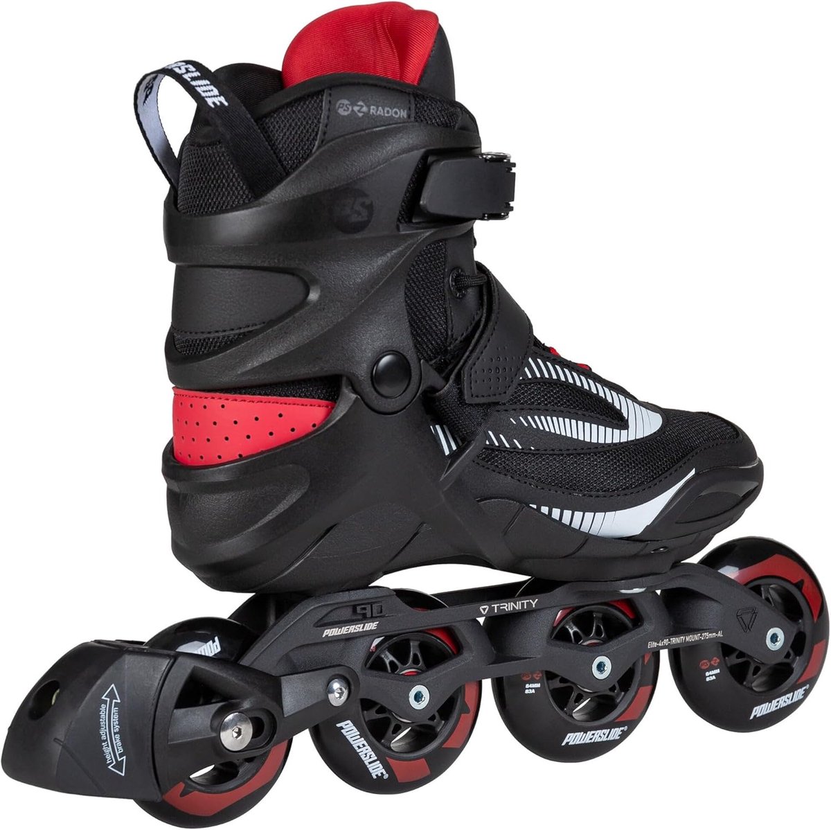 Skeelers Senior - Rolschaatsen Buiten - Recreatief Sporten - TRINITY Montagesysteem - 84mm Wielen - Zwart Rood