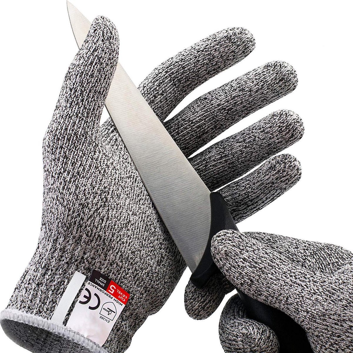 Hypify - Anti-snijhandschoenen - kleur grijs - maat XL - grade 5