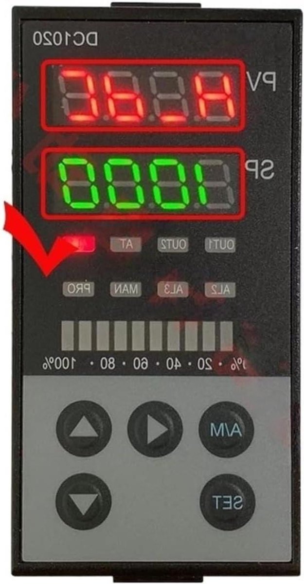 Temperatuurregelaar Configuratiescherm - Thermostaat Controller - Industriële Toepassing - Robuust Ontwerp - -199.9 tot 2300 - Zwart