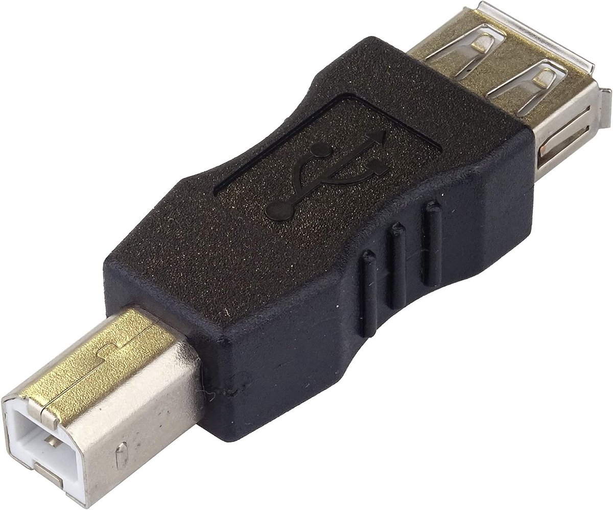 USB-adapter A-B, vrouwelijk/mannelijk