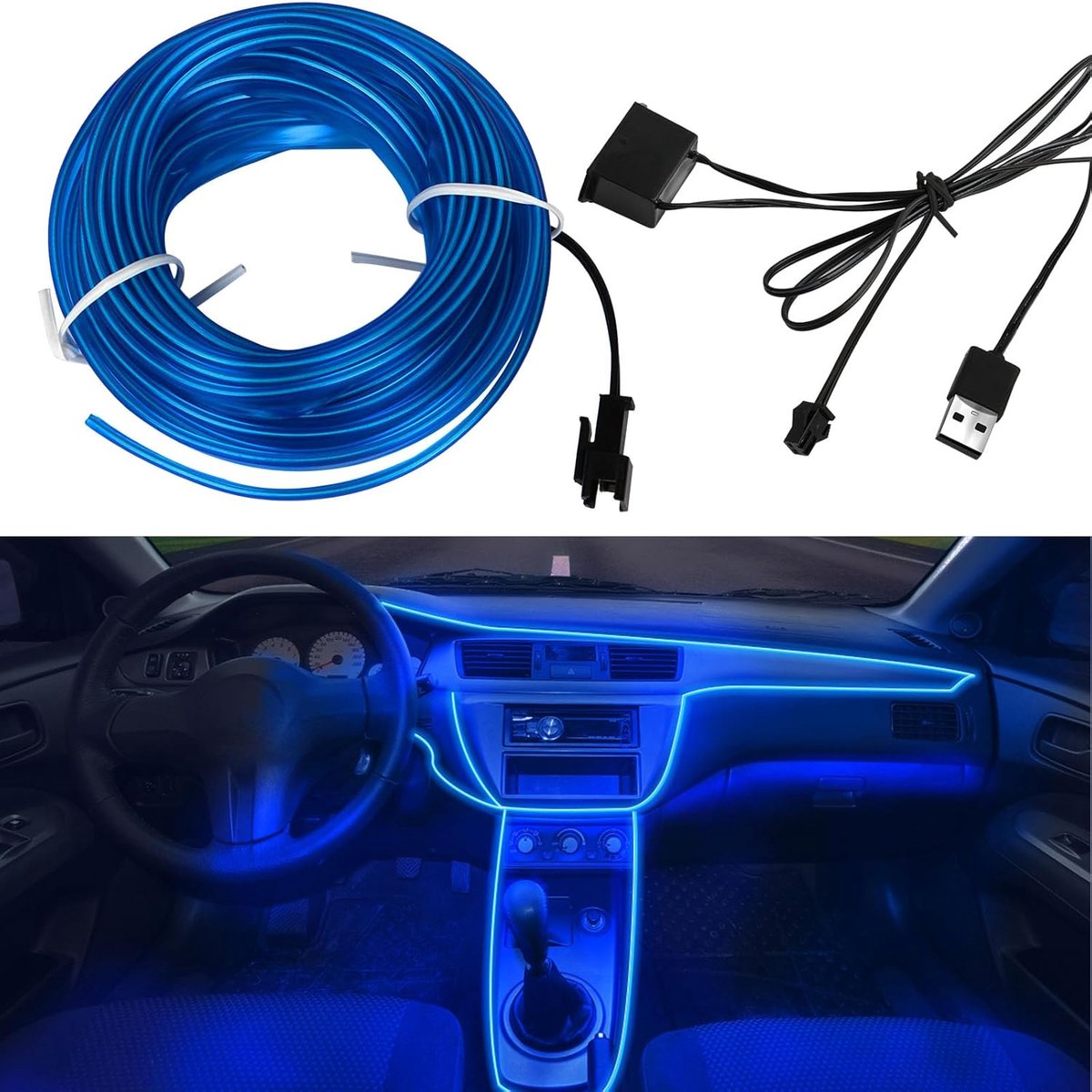 led-binnenverlichting met USB EL Wire en LED sfeerverlichting
