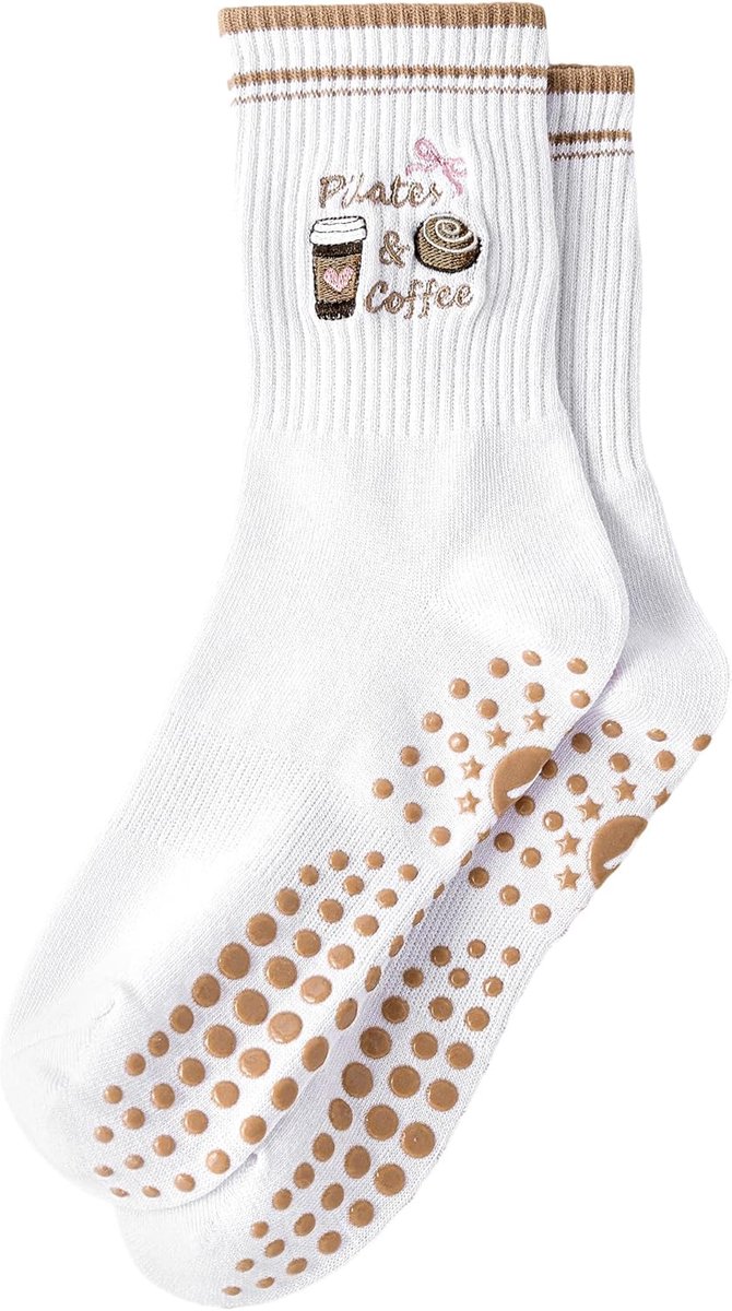 Sokken voor dames, yoga, antislip gripsokken, leuke reformer, pilates, antislip sokken met noppen voor ballet, barre, dans, trampoline, ziekenhuis, fitness, thuis
