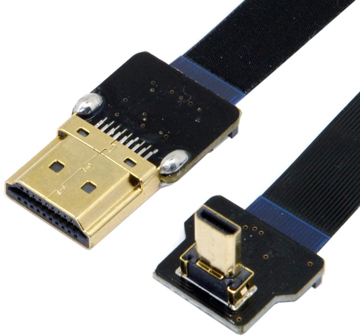 CYFPV FPV Micro HDMI Male naar HDMI Male Flat Cable 50cm 90 Degree Up Angled voor FPV HDTV Multicopter Luchtfotografie