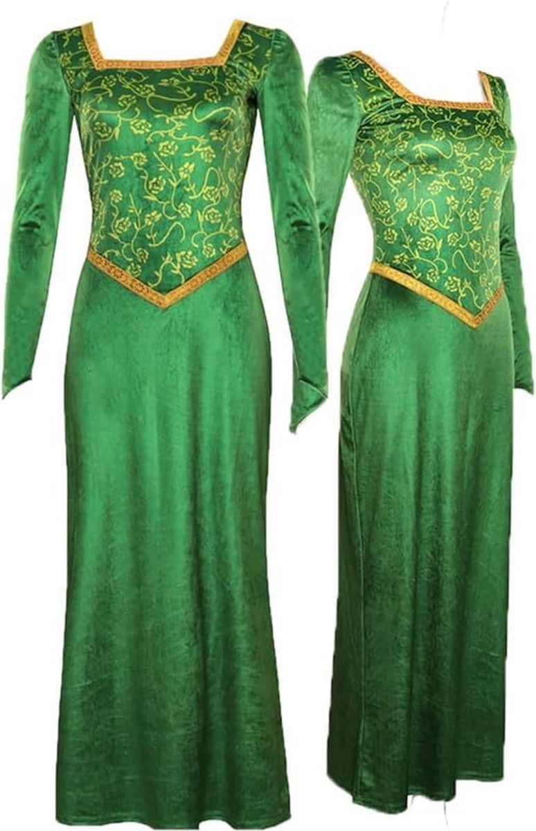 Prinsessenjurk voor dames, groen, middeleeuwse jurk, Halloween, carnaval, outfit voor dames