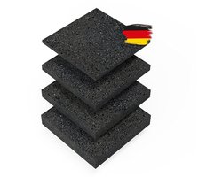 SnelShoppen - BAUHELD Terrastegels 90 x 90 x 8 mm (30 stuks) Stabiele Bouwbeschermingsmat van Rubbergranulaat voor Onderlegplaten, Terrastegels, WPC T