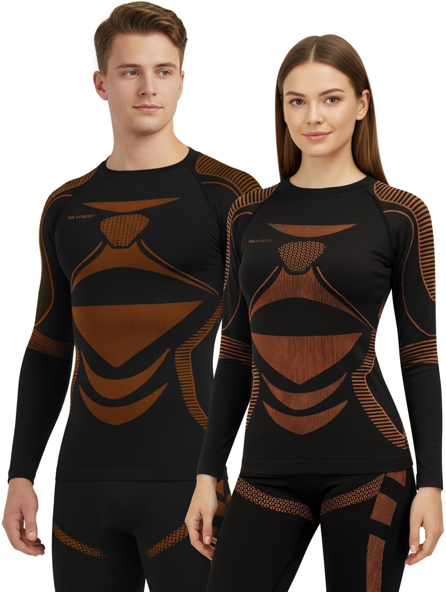 1x thermoshirt met lange mouwen voor dames en heren