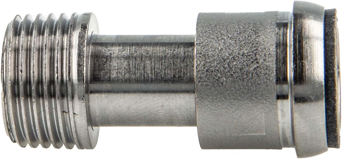 tecuro Radiatorcompensatiehuls met Euroconus x 1/2 inch (DN15) buitendraad, temperatuurbestendig tot 110 °C, max. 7 bar, vernikkeld messing
