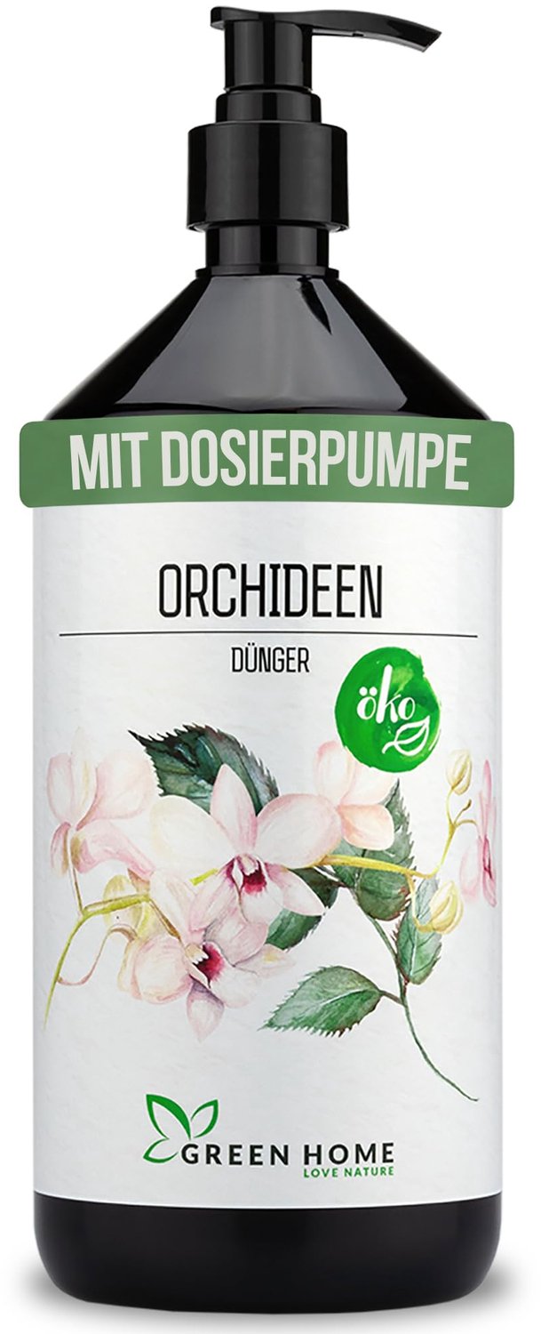 Green Home Love Nature - Vloeibare orchidee meststof - 1 liter met doseerpomp - NPK 5-5-7
