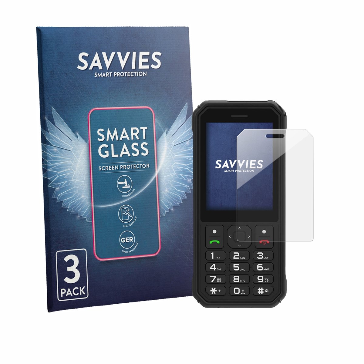 3 Stuks Savvies Screenprotector - geschikt voor AGM M11 - beschermfolie glas transparant