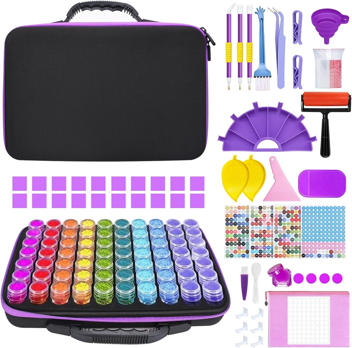 5D Diamond Painting accessoires,70 stuks Diamond Painting opbergdoos voor Diamond Painting,doos Diamond Painting,voor nagels,strass,kralen,doe-het-zelf handwerk
