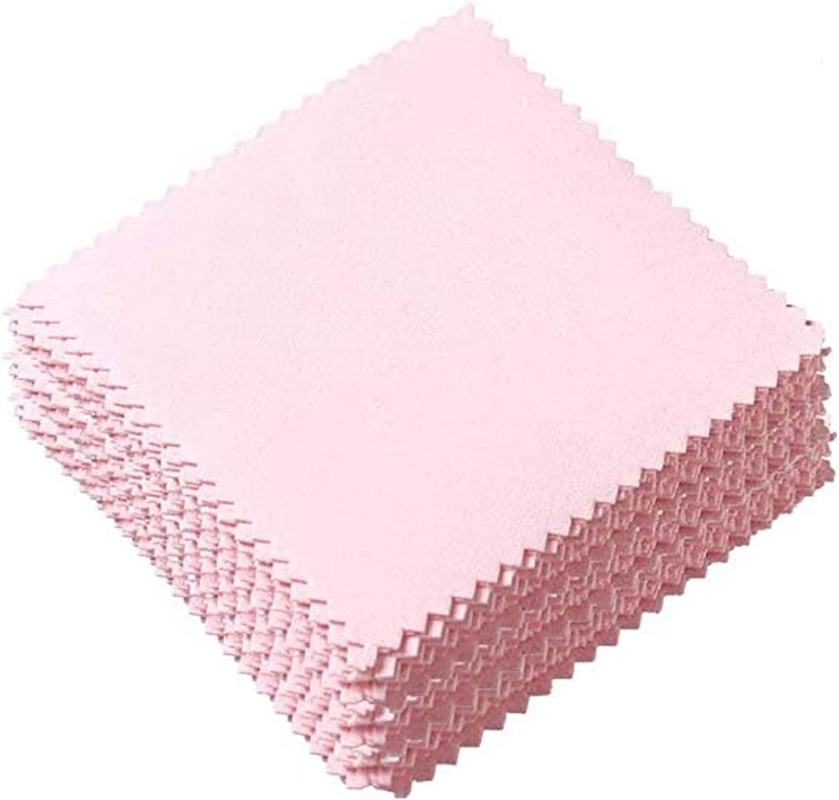 100 Stuks Schoonmaakdoekjes voor Sieraden - Sterling Zilver, Goud, Platina - Poetsdoekjes voor Zilver, Goud, Messing (Roze)