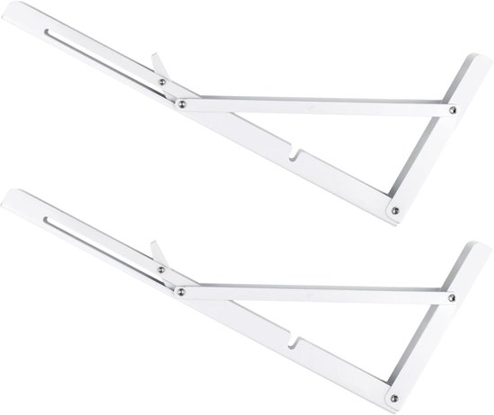 400 mm, zware belasting, 90 graden klaphoek met vergrendeling, wit klapscharnier, ruimtebesparende plankhouder, inklapbare plankdrager voor klaptafel, tafelbladen, wandtafel, 4 — afbeelding 3