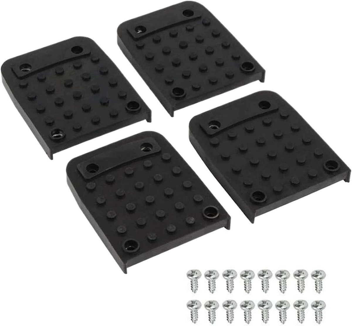 Bouchons En Caoutchouc - Patin Antiderapant - Werkzaamheden Op Hoogte - Antiderapende Rubberen Handgrepen - 10.5x8.3x1.2 cm - Zwart