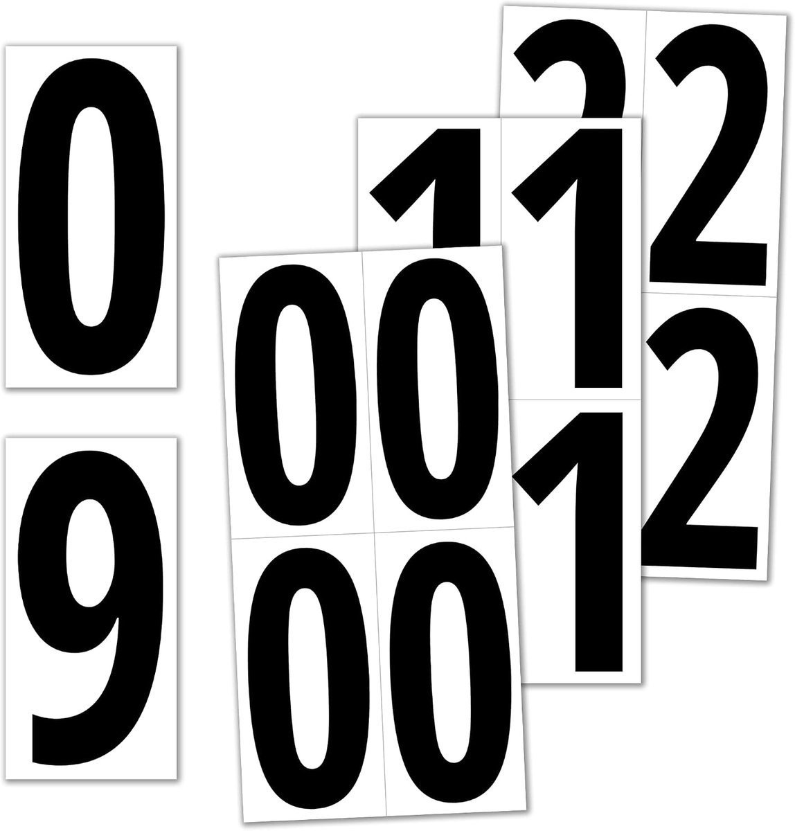 40 Stuks, 150mm - Nummerstickers Zelfklevende Etiketten Stickers