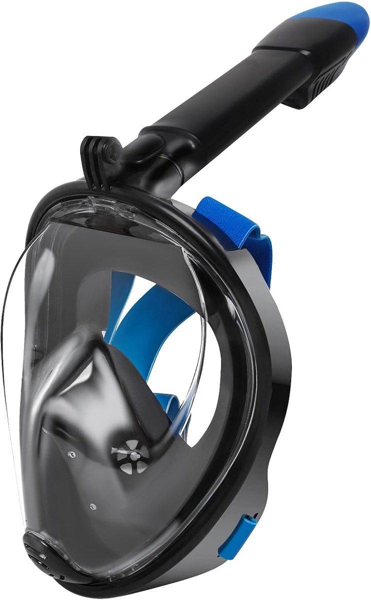 Snorkelmasker voor volwassenen, volgelaatsmasker, 180 graden zicht