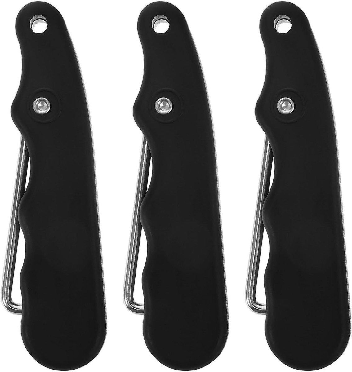 Schaats Veterspanner - Schoenveter Hulp - Sport Voorbereiding - Roestvrij Staal Haak - 930 x 280 x 120 cm - Zwart