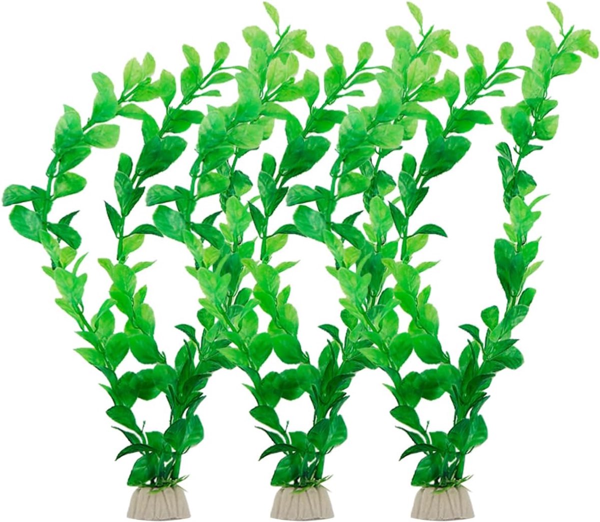 3 stuks aquarium kunstplanten, kunststof plantendecoratie voor