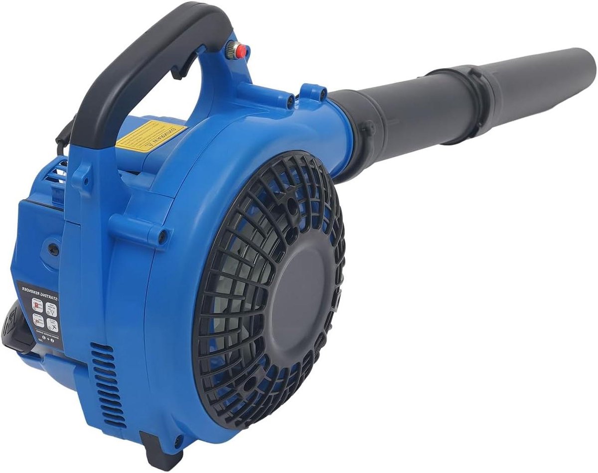 Benzine Bladblazer - Draagbare Bladblazer Tuinblower - Tuinonderhoud - 2-Takt Motor - 075 kW - Blauw