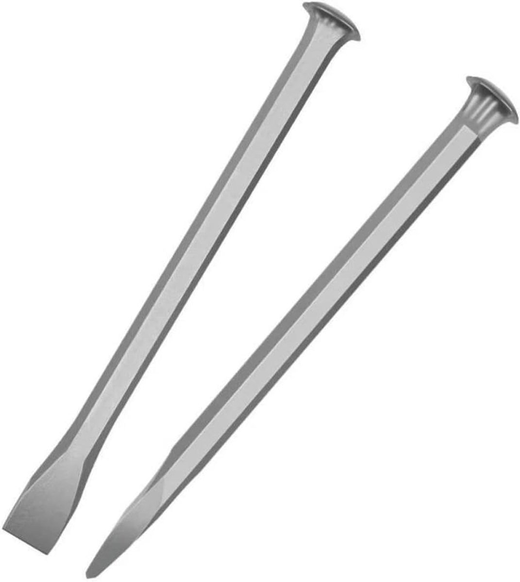 Beitelset, 300 mm vlak en puntig Rock Steel 12 inch Heavy Duty steen