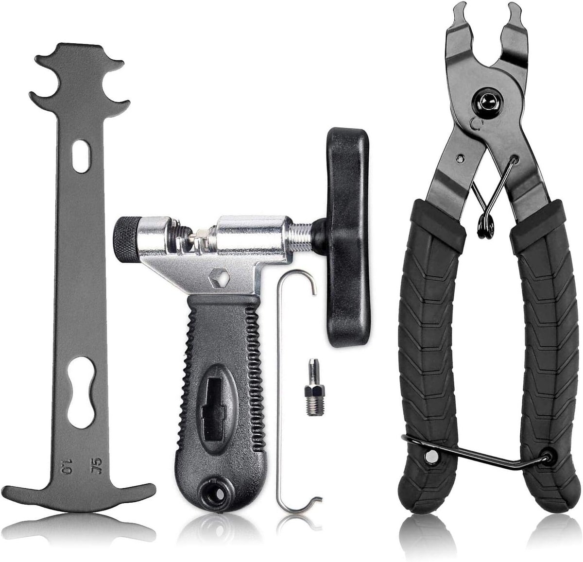 Bike Link Tang+Chain Breaker Splitter Tool+Chain Checker, Universeel voor 7 8 9 10 Speed Chain, Chain Missing Link Opener Closer Tang Chain Cutter Connector Slijtage Indicator Tool