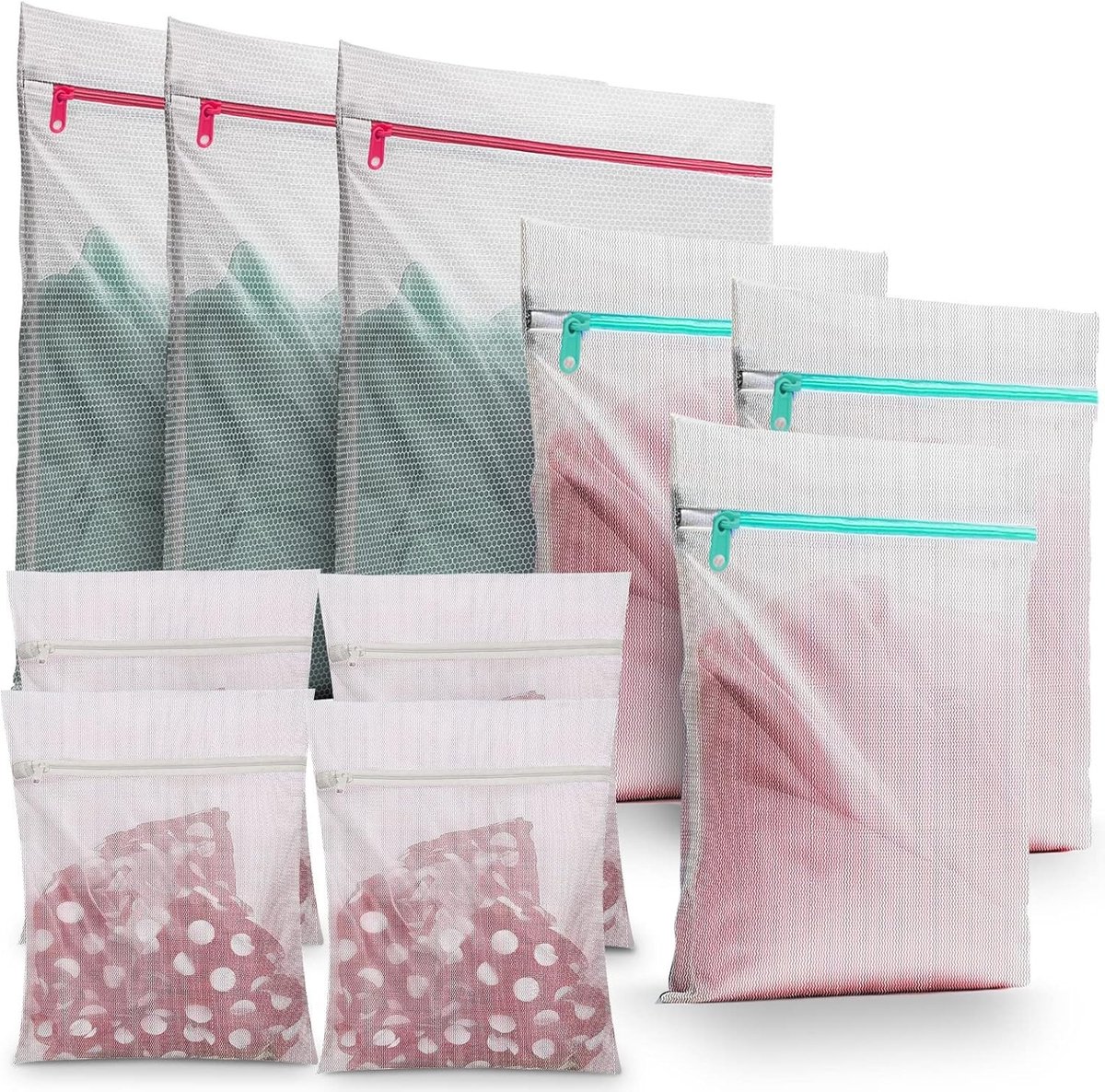 10 Stuks Waszakken voor de Wasmachine, Ideaal voor Ondergoed, Schoenen en Babykleding, Perfect voor Reis en Organisatie