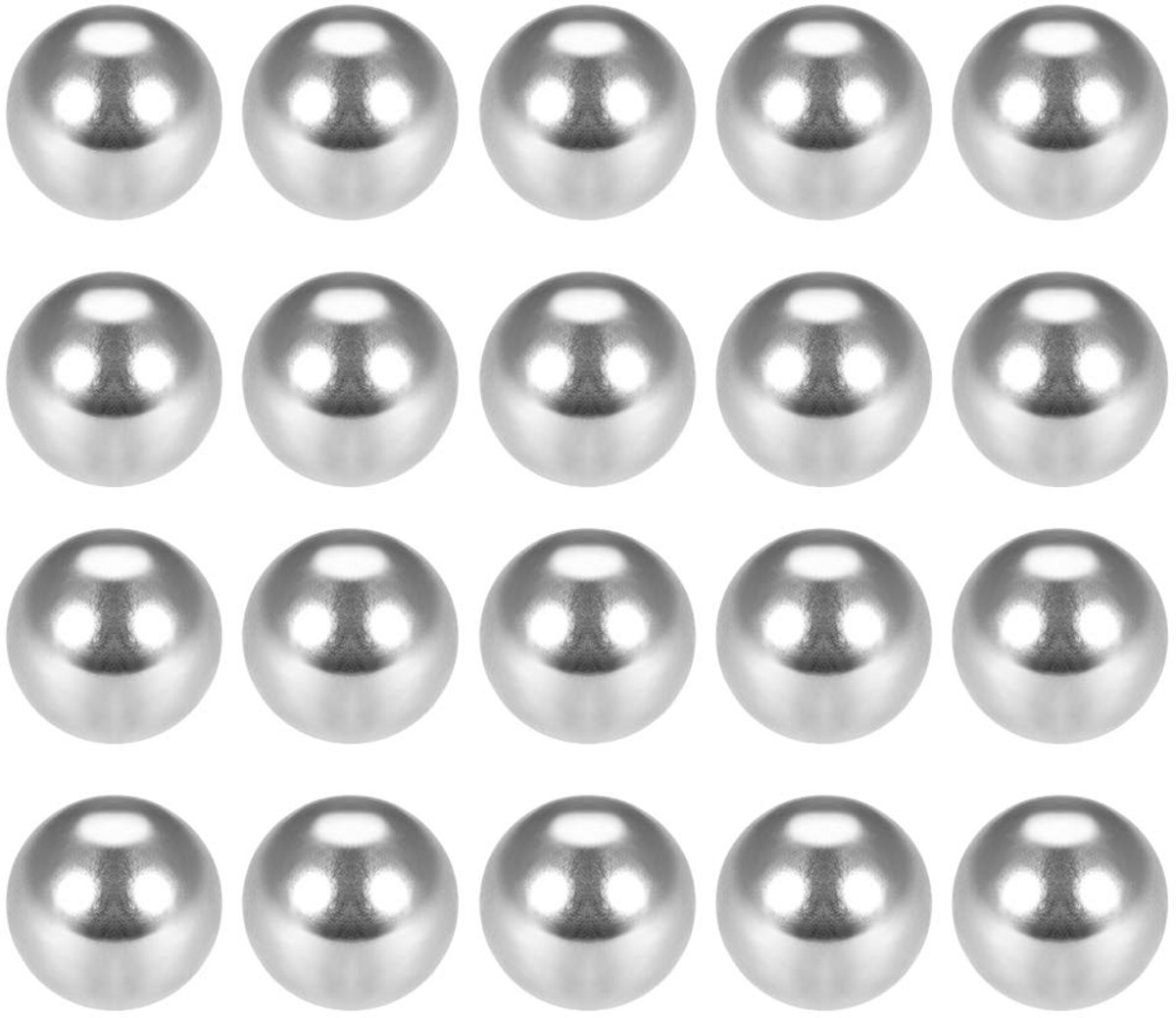 sourcing map 100 stuks stalen kogels 1/4 inch massief chroomstaal G25