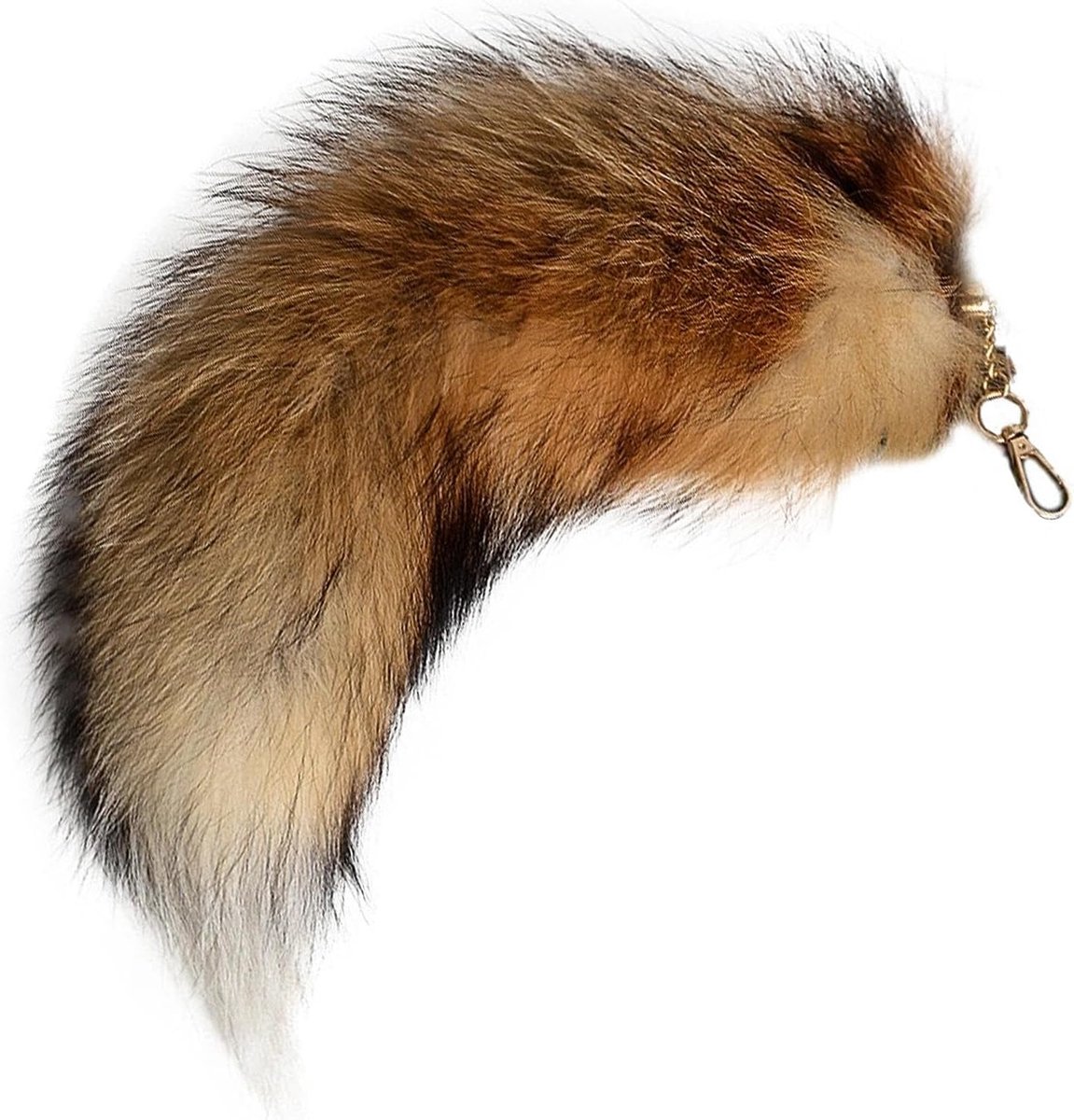 40 cm, zachte en pluizige dierenstaart-sleutelhanger