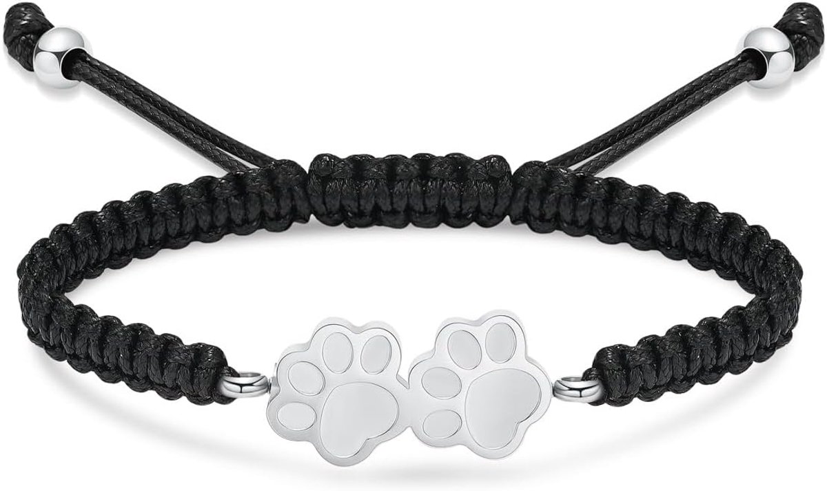 Urnenarmband voor de as van honden, verstelbare armband met dubbele
