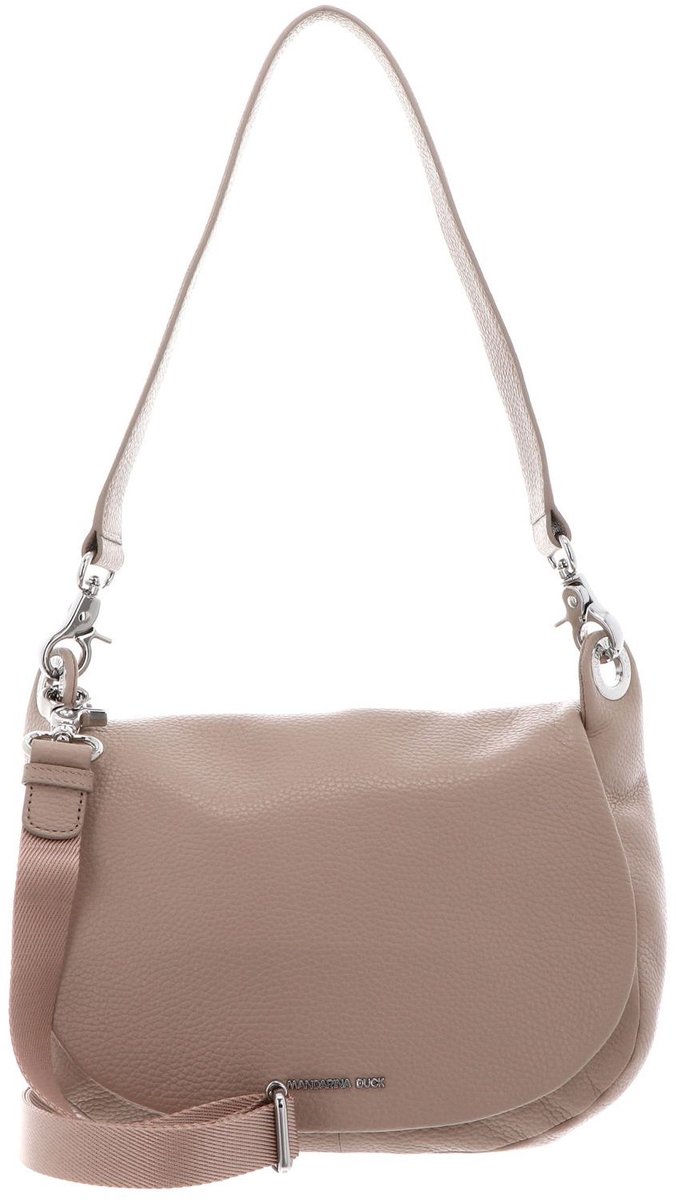 MANDARINA DUCK Leren schoudertas Mellow Leather Hunting Bag Warm Taupe