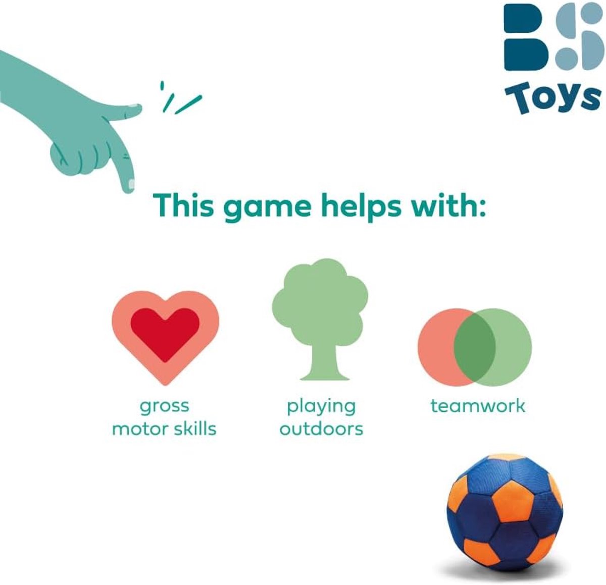 Toys Enorme speelbal – reuzenbal voor iedereen – gooien, schoppen of rijden voor een actief spel met het gezin – buitenballenspel voor kinderen – meerkleurig