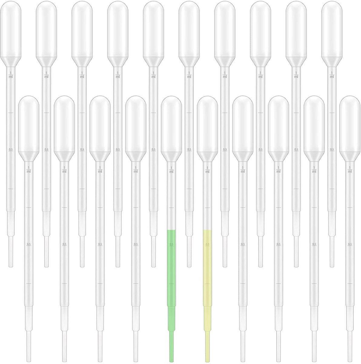 20 stuks pipet, pipetten, plastic pipet, 1 ml, pimpet