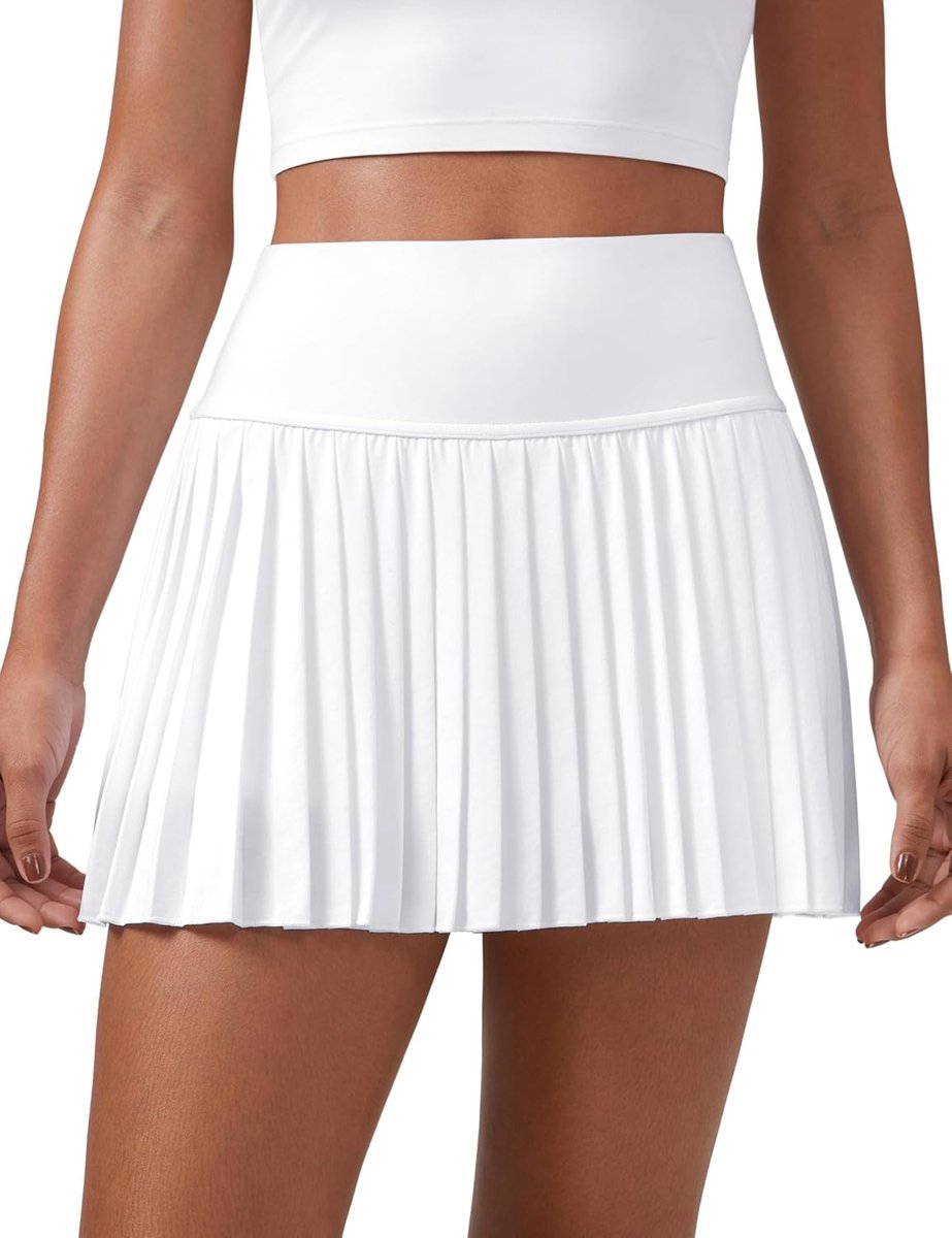 Yoga Tennisrokjes met hoge taille en plooien Skort voor dames met