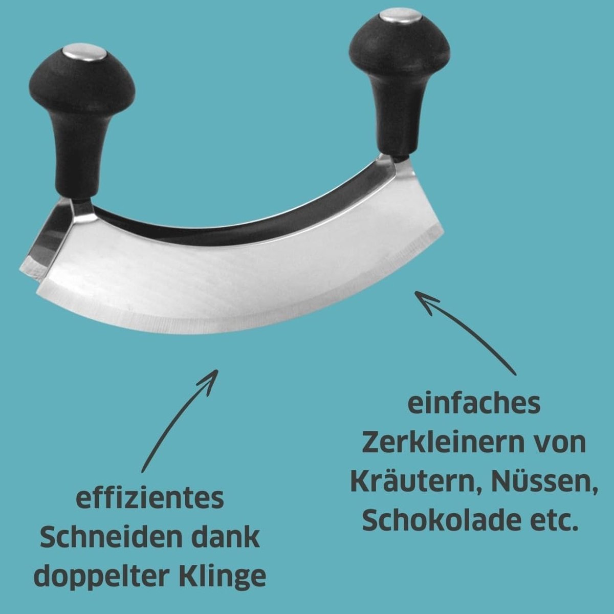 Sharp Line Weegmes, tweesnijdend met snijplank, 2-delig, voor het