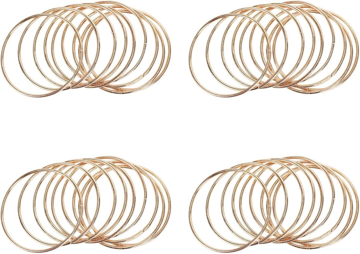 Verpakking met 40 metalen ringen met dromenvanger van goud, 3 inch