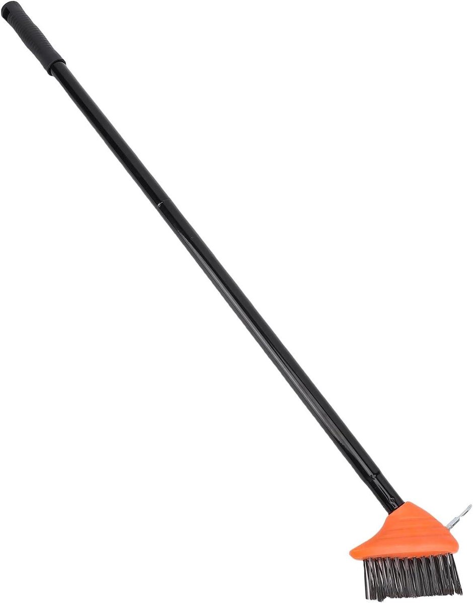 Onkruidborstelset Tuin - Terrasreiniger Mosverwijderaar - Onkruid Verwijderen - Verstelbare Lange Steel - 134 cm - Zwart
