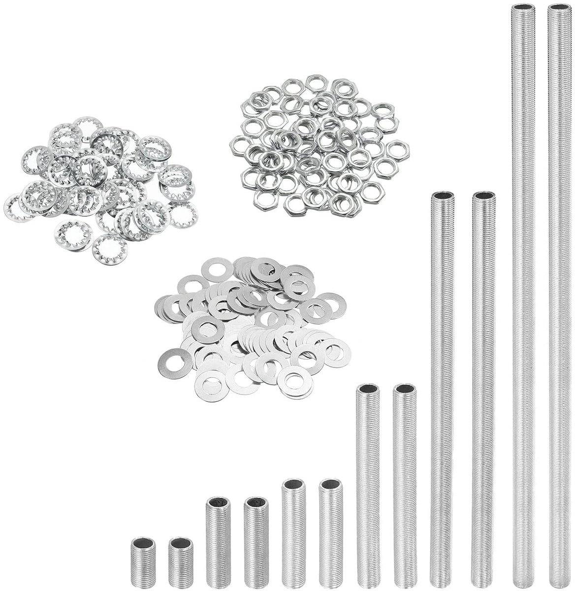 Buisset voor lampen, 84 stuks, assortiment met zeskantige