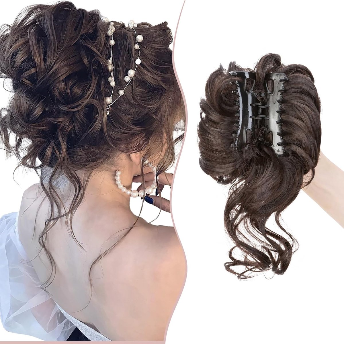 haarstuk met clip knot haarstukjes haar elastiek met haarextensies