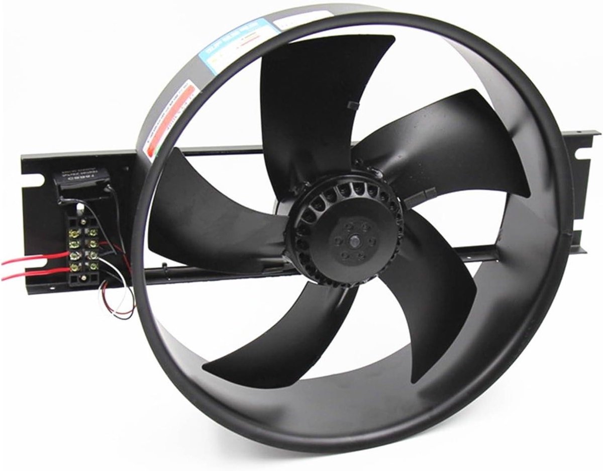 Axiale AC Ventilator - Blowerventilator Koelventilator - Luchtcirculatie - Kogellager Spoel - 462 x 438 x 100 mm - Zwart