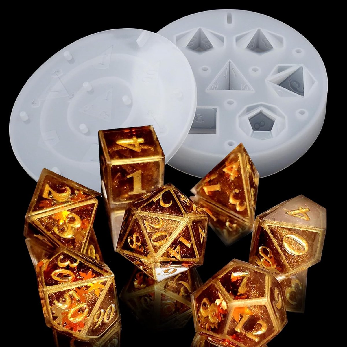mal kubus, groot, epoxyhars mal kubus, Dnd Cube siliconen vorm, polyedrische kubusvormen, 7 vormen