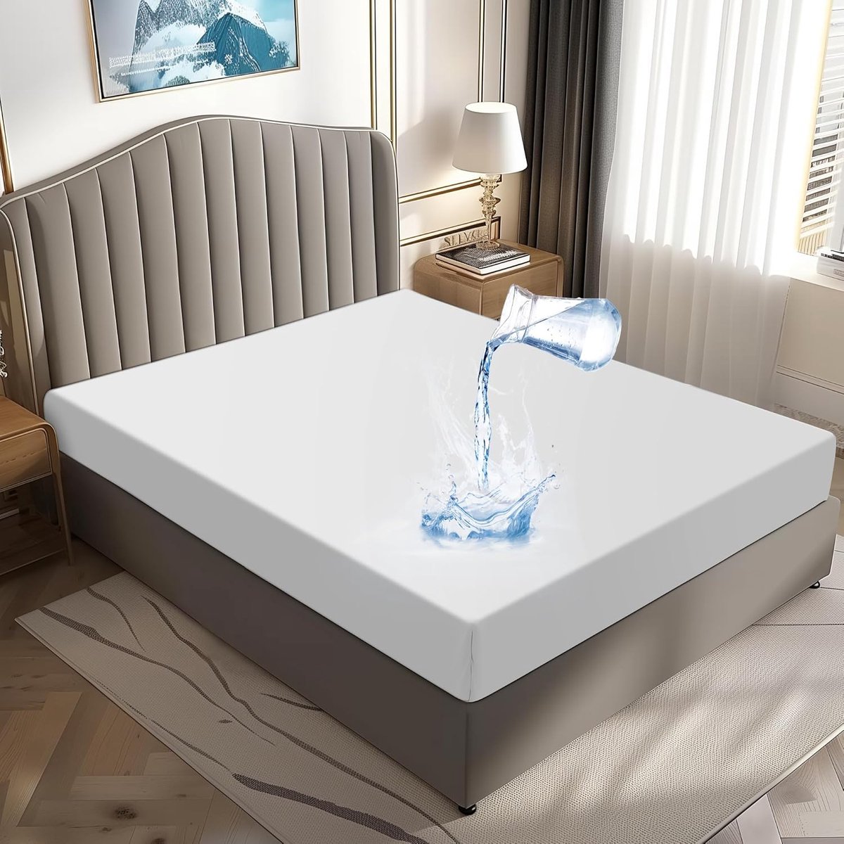 Mattress Protector 180 x 200 cm - Waterdicht - Ademend - Beschermt tegen huisstofmijten - SnelShoppen